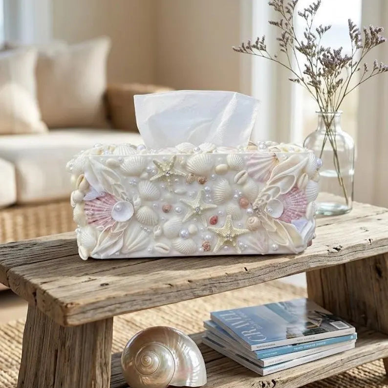 Seashell Tissue Box Cover