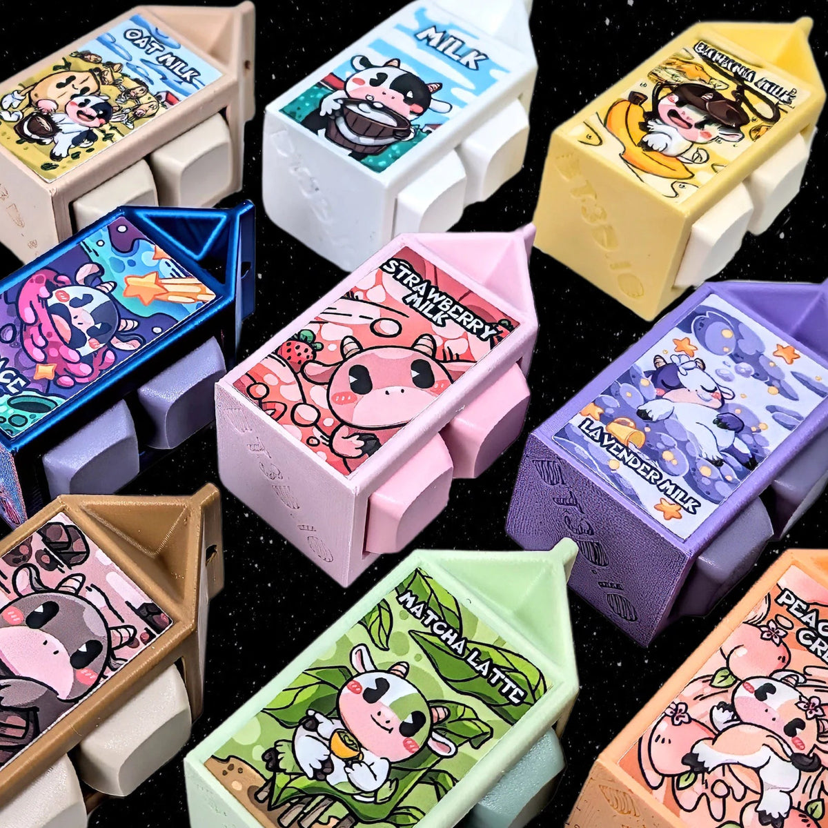 Keycap Milk Keyring