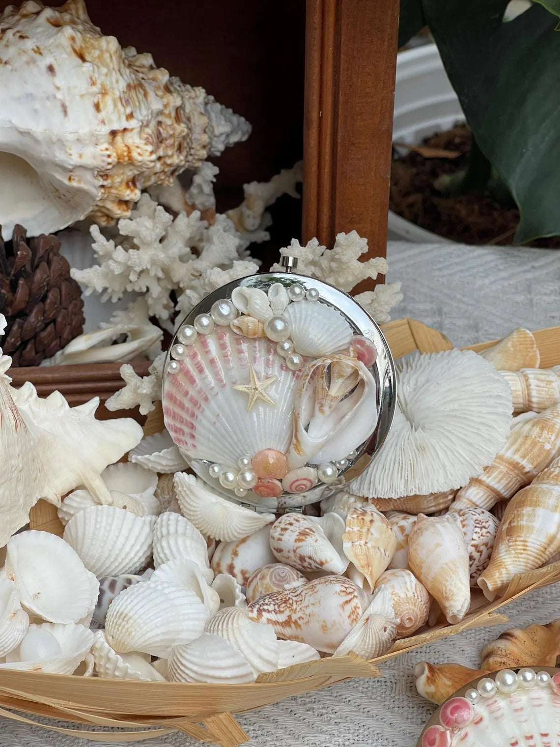 Seashell Compact Mirror