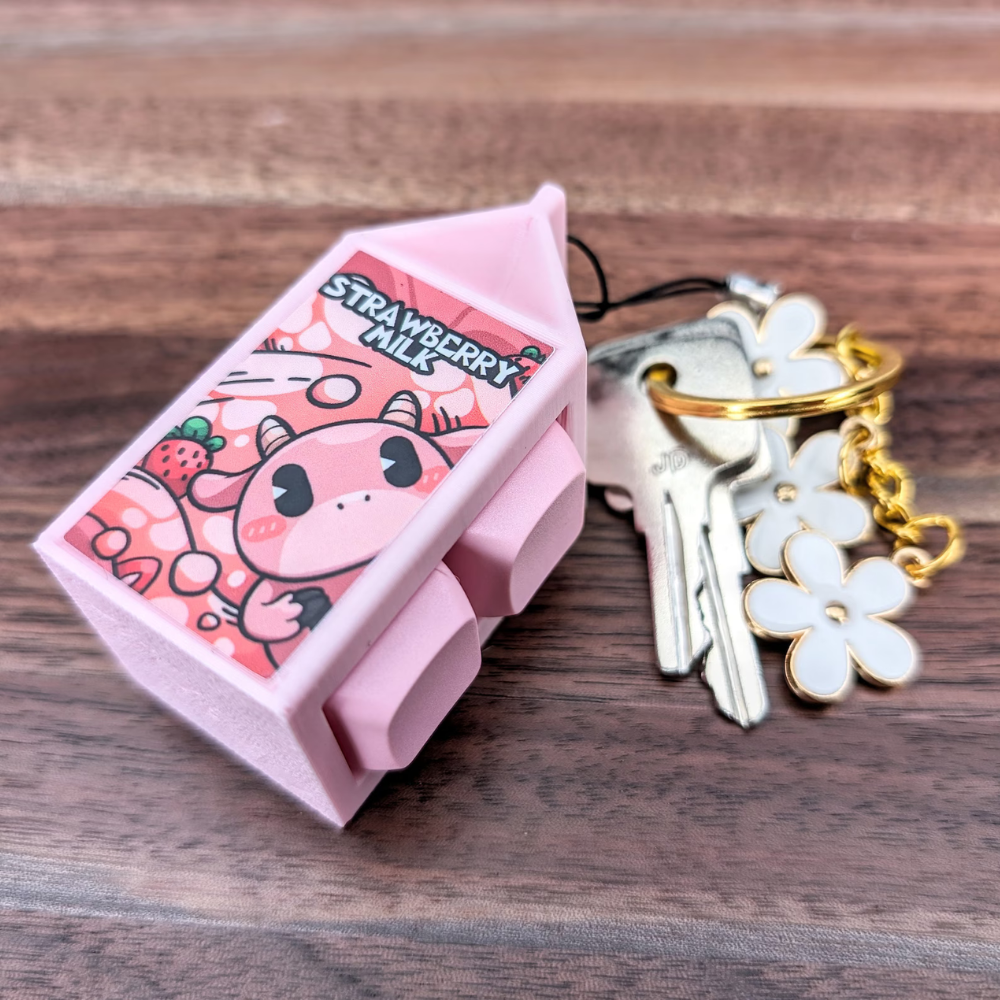 Keycap Milk Keyring