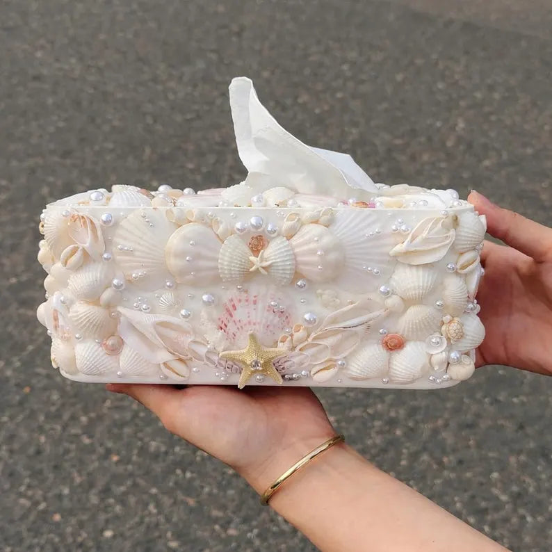 Seashell Tissue Box Cover