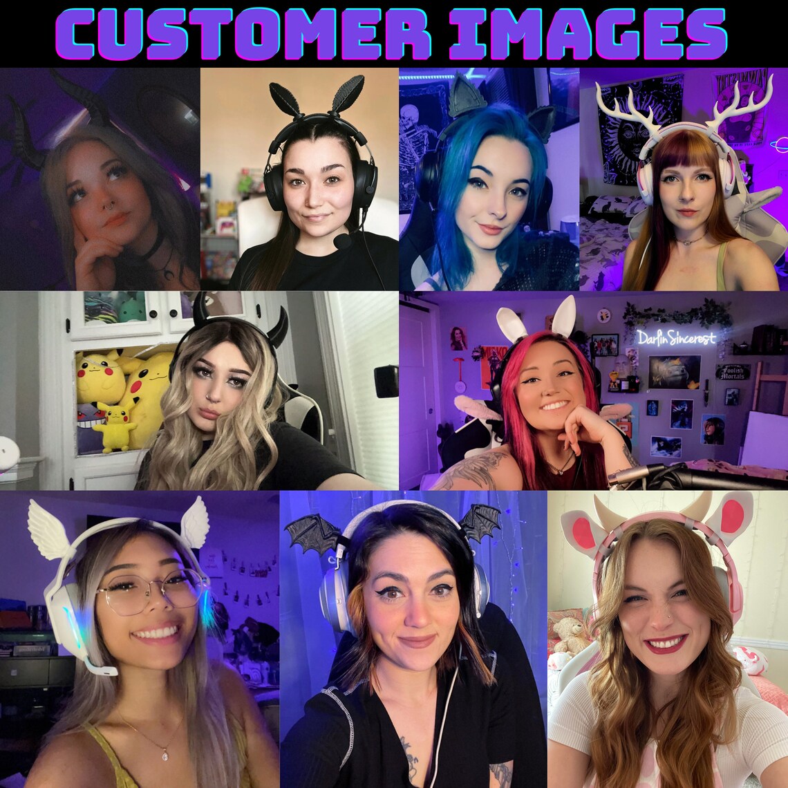 Bear Ears Headset Clips