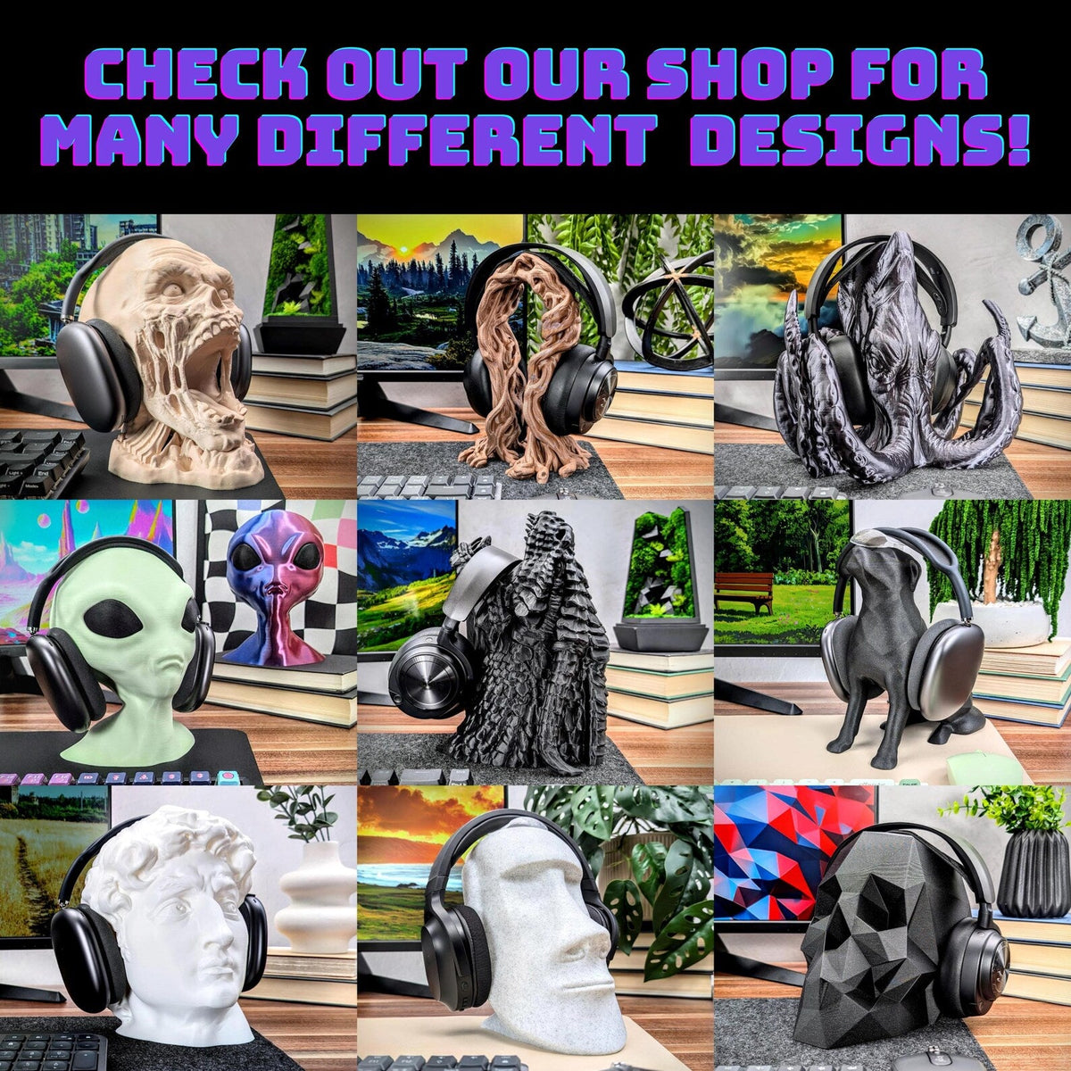 Skull Heapdhone Stand