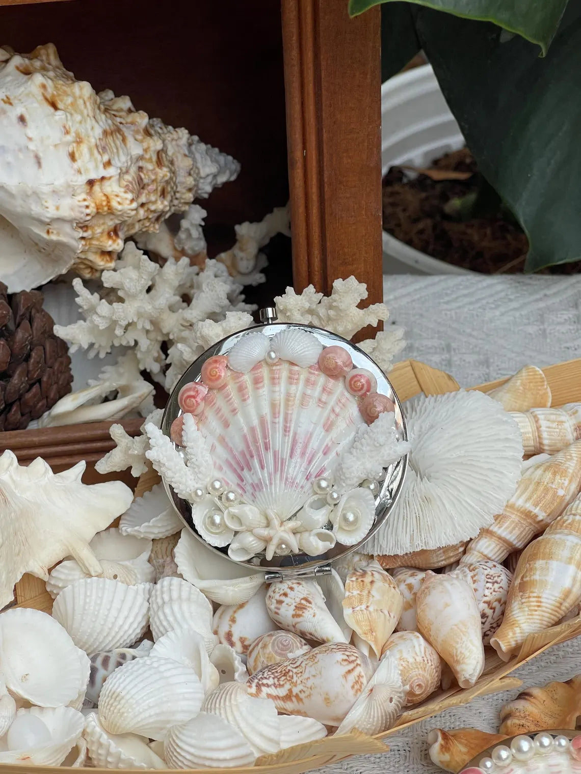 Seashell Compact Mirror