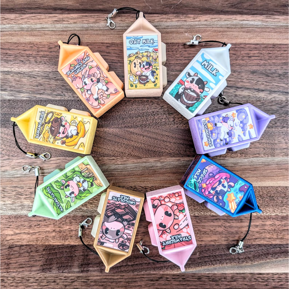 Keycap Milk Keyring
