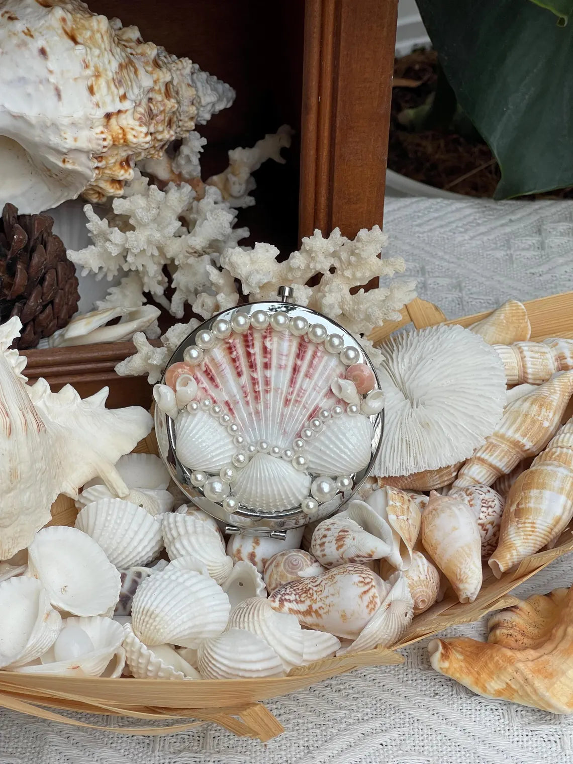 Seashell Compact Mirror