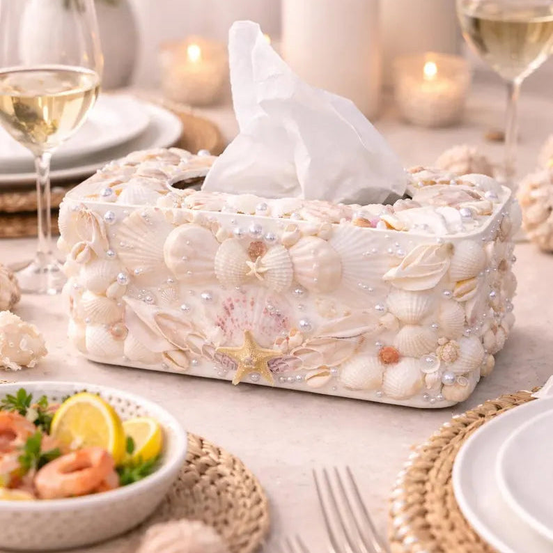 Seashell Tissue Box Cover