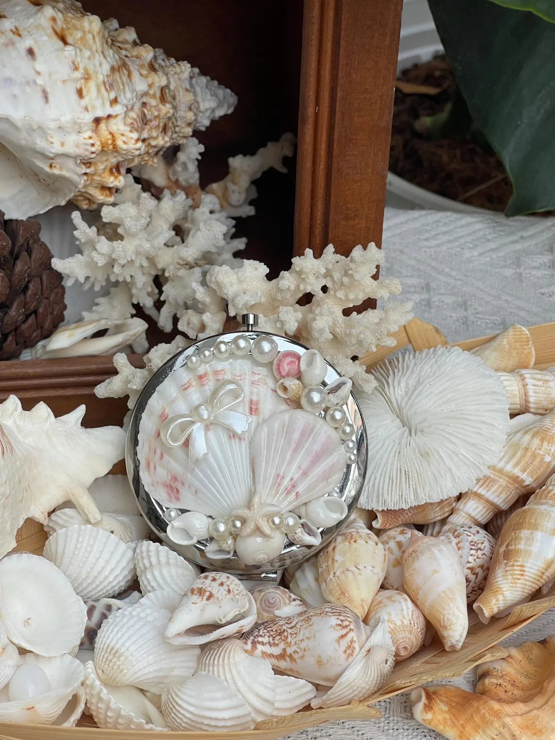 Seashell Compact Mirror